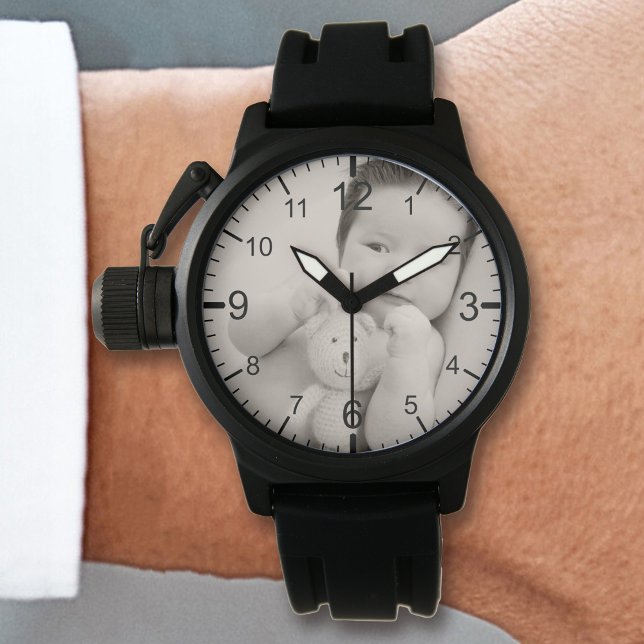 Relógio Crie seu próprio Moderno de Fotografias Personaliz (Criador carregado)