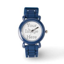 Relógio Crie seus próprios filhos Blue Silicone Watch