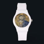 Relógio Cristo Pantocrator Mosiac Icônico Religioso Roman<br><div class="desc">O cristo Pantocrator Mosiac Iconic Religerian Roman Art é uma fotografia da cena do Deesis ou da Justiça Universal. Uma representação icônica do Cristo em Majestade ou Cristo Pantocrator: entronado, carregando um livro, e flanqueado por Maria e Rua. John o Batista. Arte cristã é arte sagrada que usa temas e...</div>