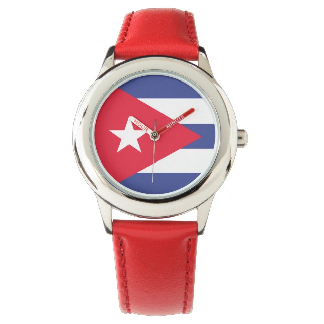 Relógio Cuba Flag Emblem (Frente)