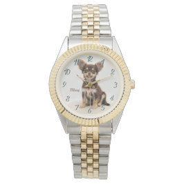 Relógio Custom Chihuahua Watch (adicione um nome) 325 By Z