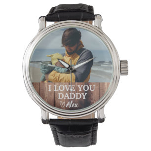 Relógio Custom Daddy Eu Amo Você Papai Foto