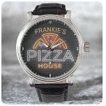 Relógio Custom NAME Neon Italian Pizzeria Pizza House<br><div class="desc">Custom Neon Sign Style Italian Pizzeria Pizza House Personalized Gifts - Customize with your Name or Custom Text!</div>