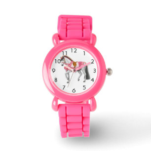 Relógio customizável das meninas do cavalo