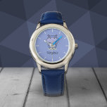 Relógio Cut Hippo Watch<br><div class="desc">Preciso fazer um presente engraçado para um amigo,  este relógio azul com um hipopótamo fofo seria perfeito! Adicione um nome próprio e ofereça-o: apelará a todos os amantes de os animais!</div>