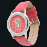 Relógio Cute Kids Capybara eating popcorn<br><div class="desc">Cute Capy watch for kids</div>