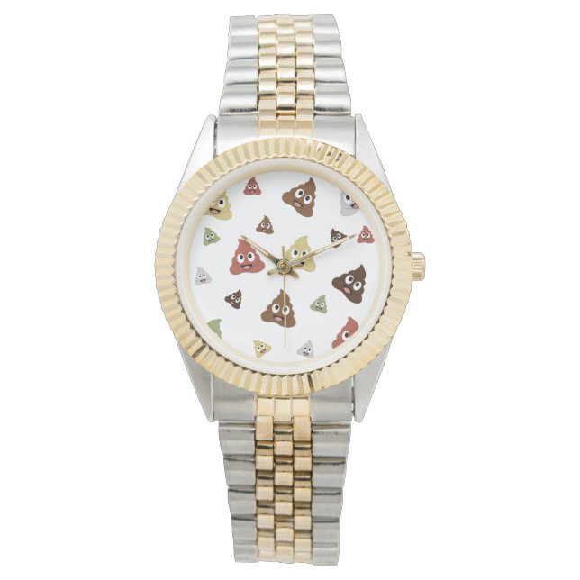 Relógio Cute Poop emoji funny gift ideas (Frente)