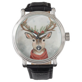 Relógio Cute Reindeer Christmas Wrist Watch