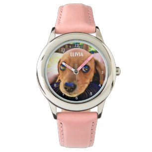 Relógio Cute Weiner Dachshund Dog Puppy Animal Girls