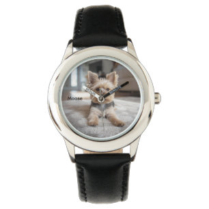 Relógio Cute Yorkshire Personalizada Kid's