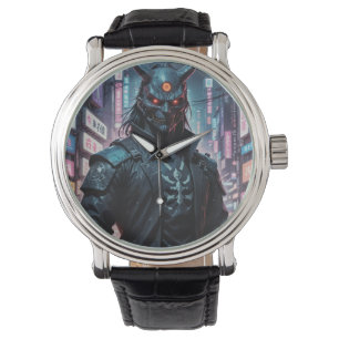 Relógio Cyberpunk Demon Samurai