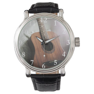 Relógio da guitarra acústica
