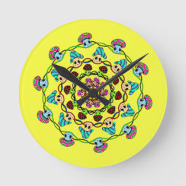 relógio da parede de cogumelos