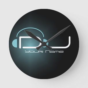 Relógio da parede do fone de ouvido DJ