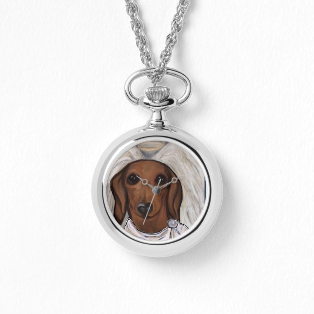 Relógio Dachshund Vermelho (Frente)