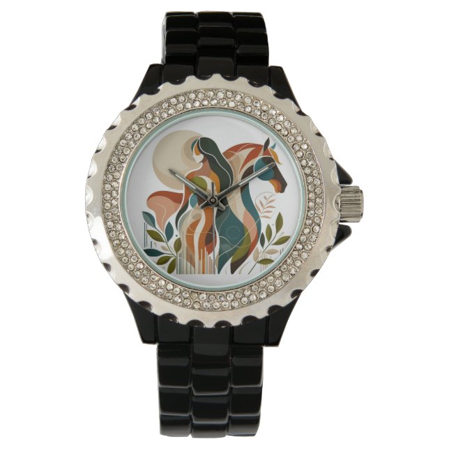 Relógio Damas Art Deco Abstrato Watch (Frente)