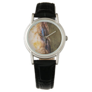Relógio Dark Moody Feather Abstract Designer Watch