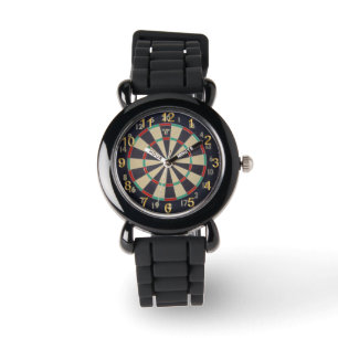 Relógio Dartboard Com Dart Em Bullseye,
