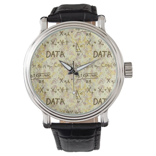 Relógio Data Science Analytics and Coding Pattern Wrist (Frente)