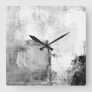 Relógio de Abstrato de Lições Pretas e Brancas