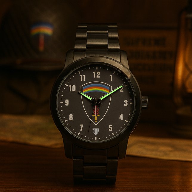 Relógio de Aço Inoxidável Preto Tributo SHAEF Vete (SHAEF Tribute Black Stainless Steel Watch Mockup)