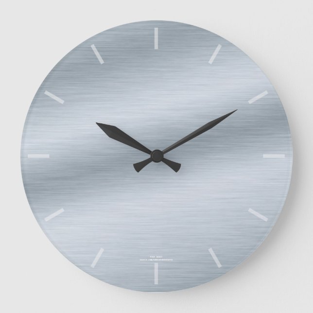 Relógio de aparência de prata escovado Elegante (Frente)