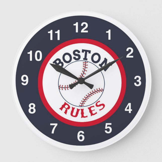 Relógio de Baseball em Regras de Boston (Frente)