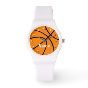 Relógio de basquete com nome personalizável