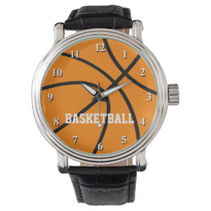 Relógio de basquete com texto personalizado
