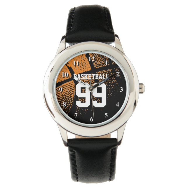 Relógio de basquete da criança com número de camis (Frente)