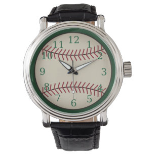 Relógio de beisebol verde
