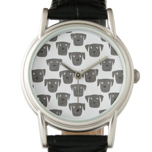 Relógio de Cachorro Negro-Bonito Labrador
