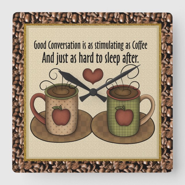 Relógio de Café de Cartoon (Frente)