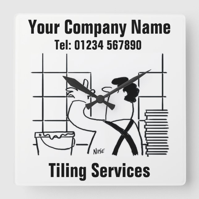 Relógio de Cartoon dos Serviços de Inclinação (Frente)