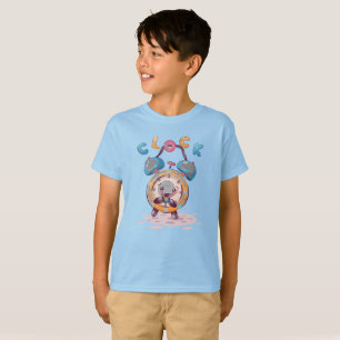 Relógio de Cartoons Crianças T-Shirt