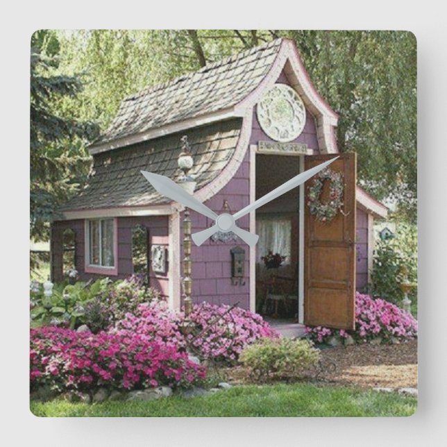 Relógio de Casa Pequena Roxo (Frente)