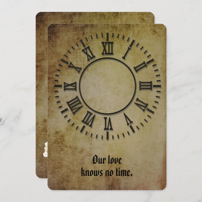 relógio de casamento sem convite (Frente/Verso)