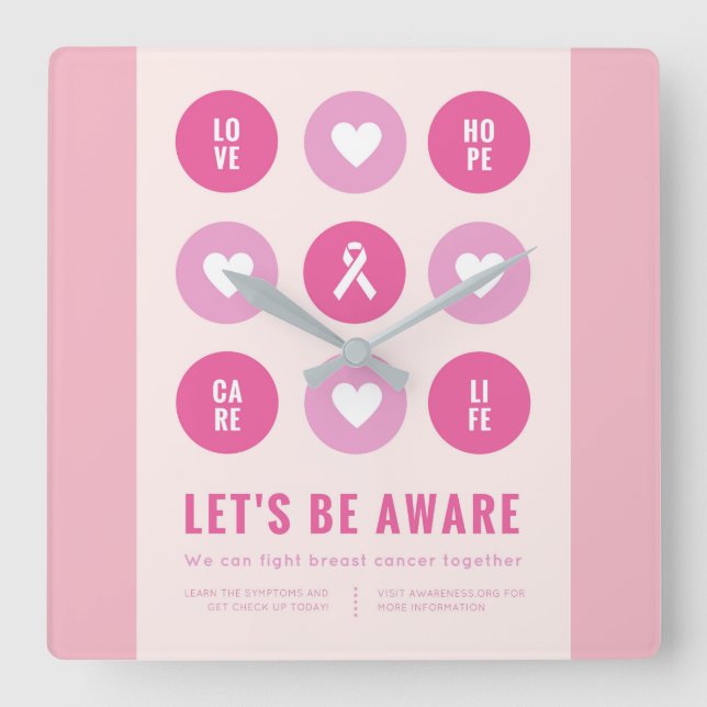 Relógio de Consciência do Cancer da Mama (Frente)