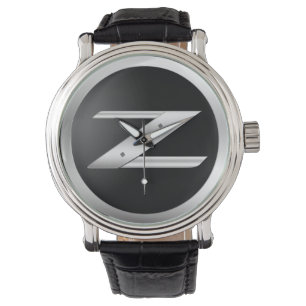 Relógio de couro preto 350Z masculino