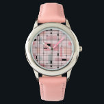 Relógio de Crianças Retro Rosa e Starbursts<br><div class="desc">Este Relógio Retro Rosa e Starbursts Kid's Watch é onde o estilo vintage encontra o dia moderno. Ele apresenta uma rosa claro com kitschy, quadrados fora de kilter e retângulos em cinzas de pomba e três tons de rosa. Os blocos brancos de cor são sobrepostos e trabalhados em algumas interseções...</div>
