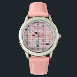 Relógio de Crianças Retro Rosa e Starbursts<br><div class="desc">Este Relógio Retro Rosa e Starbursts Kid's Watch é onde o estilo vintage encontra o dia moderno. Ele apresenta uma rosa claro com kitschy, quadrados fora de kilter e retângulos em cinzas de pomba e três tons de rosa. Os blocos brancos de cor são sobrepostos e trabalhados em algumas interseções...</div>