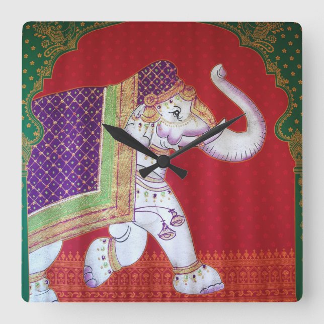 Relógio de elefantes indianos (Frente)