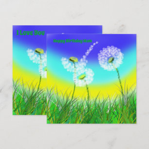 Relógio de Erva de Dandelion, Mãe Aniversário, Car