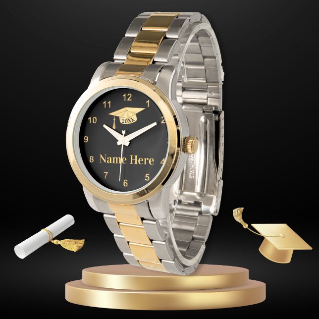 Relógio de Formatura, Presentes Personalizados de  (Graduation watch gift. Graduation watches for him. Personalized grad gifts for him, son or grandson.)