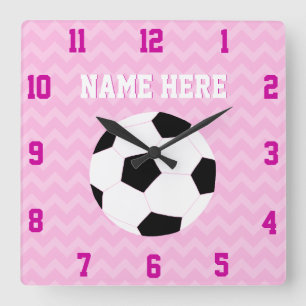 Relógio de futebol: Bola De Futebol De Chevron Ros