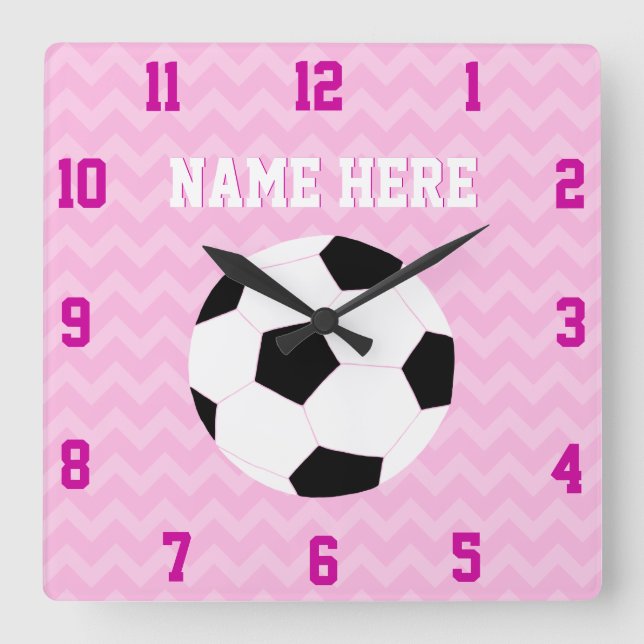 Relógio de futebol: Bola De Futebol De Chevron Ros (Frente)