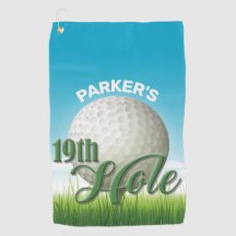 Relógio de Golfe Personalizado com NOME 19º Buraco