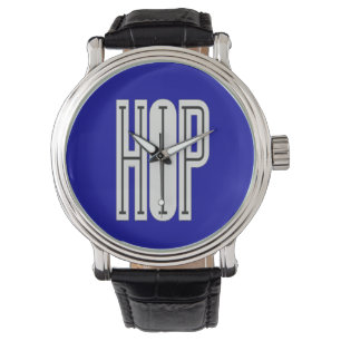Relógio de Hip Hop (azul)