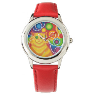 Relógio de impressão psy-cat-delic