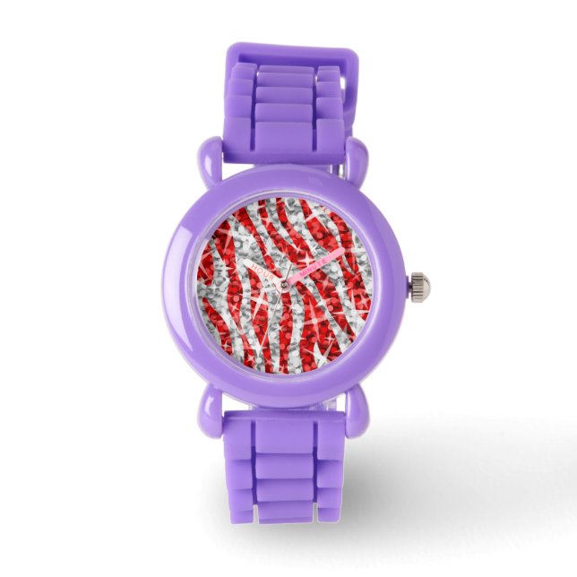 Relógio de impressão Zebra Red (Frente)